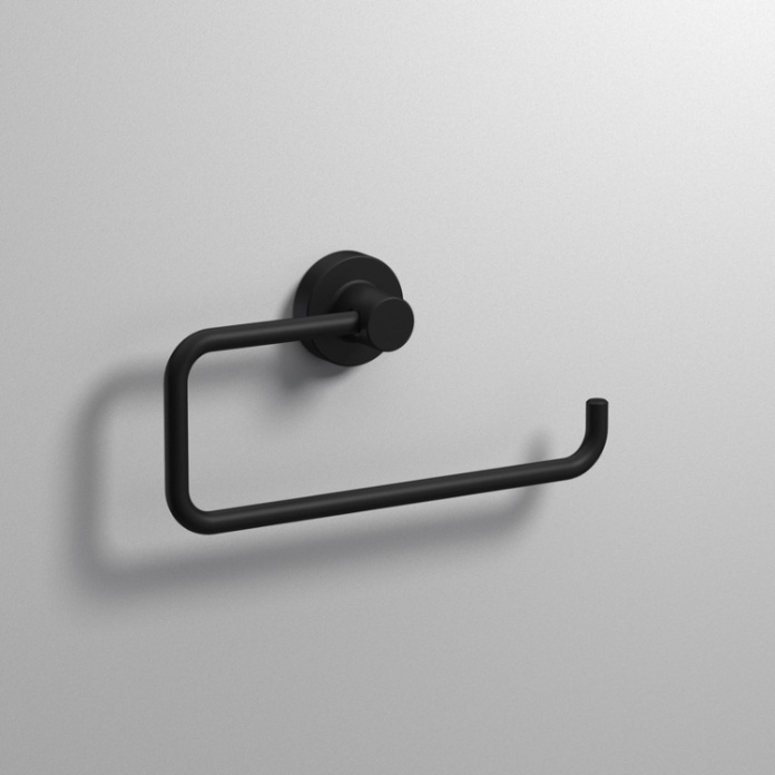 Close up product image of the Origins Living Tecno Project Black Open Towel Rail